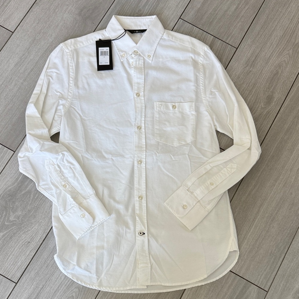 NWT 7 For All Mankind Oxford Shirt Size Small
